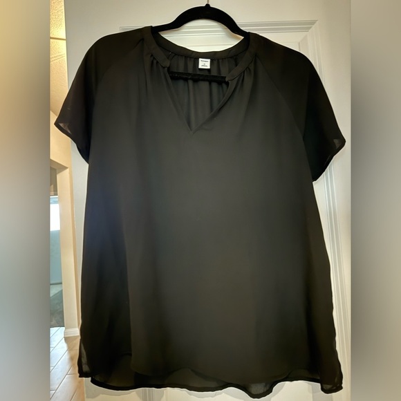 Old navy Black Womens Mesh Flowy Blouse - Picture 8 of 10